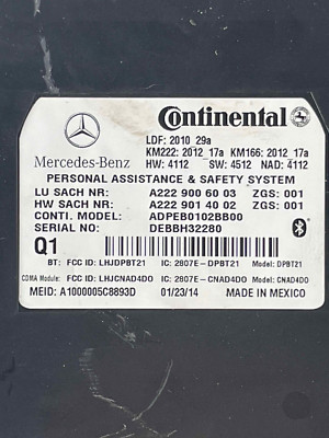 2014 Mercedes C300 Commuication Telematic Control Module Computer OEM 2229006003