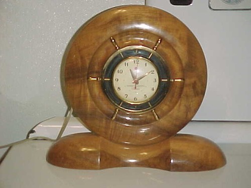 GENERAL ELECTRIC TELECHRON SCHIFFSRAD UHR DEKO RETRO FRASER MYRTLEWOOD OREGON