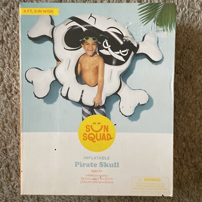Pirate Skull & Crossbones Kid's Size Inflatable Lake Pool Water Float
