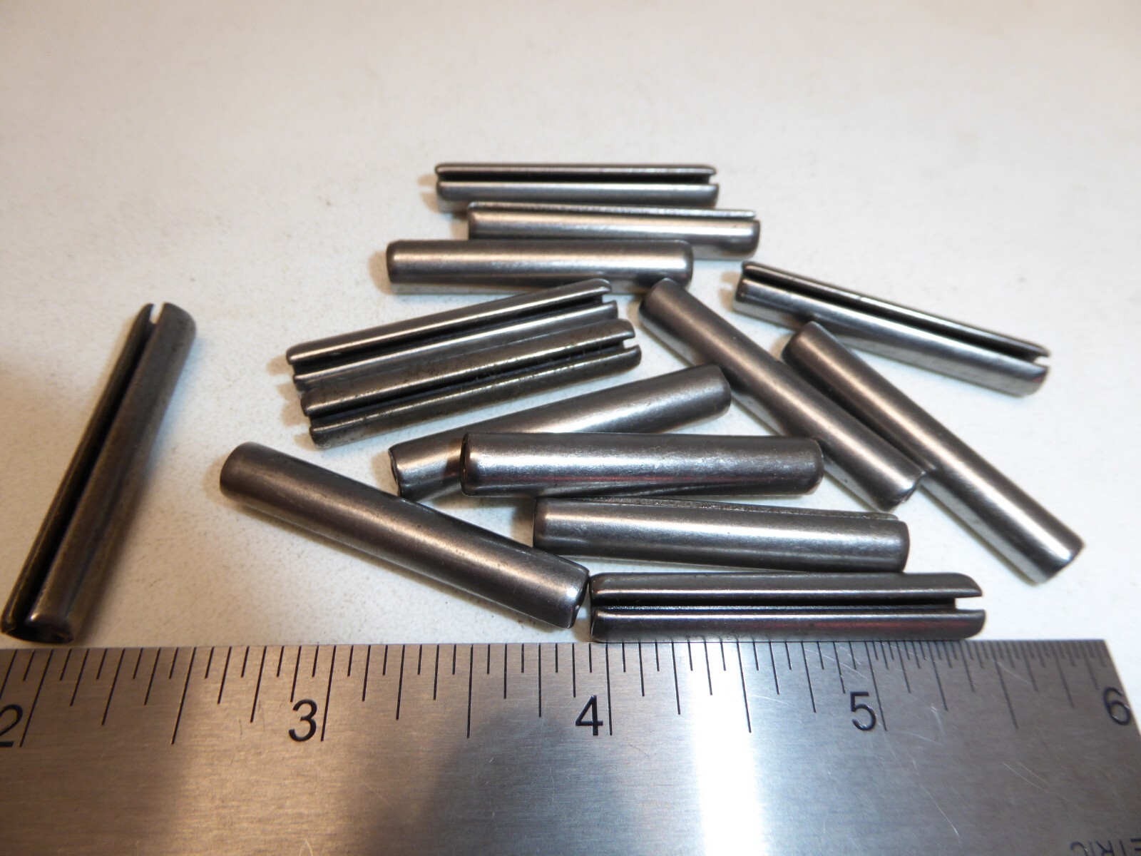 1/4 x 1-1/2" Steel Roll Pin  VINTAGE Made in the USA! Qty of 15