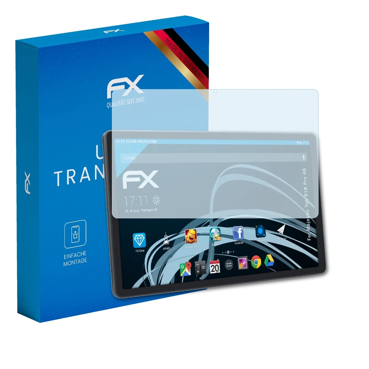 AtFoliX 2x Screen Protector for Majestic Tab 918 Pro 4G Screen Protector Clear Film