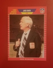 1989 Pro Set Football Announcers Jack Buck #11 CBS Radio Sports FREE SHIPPING