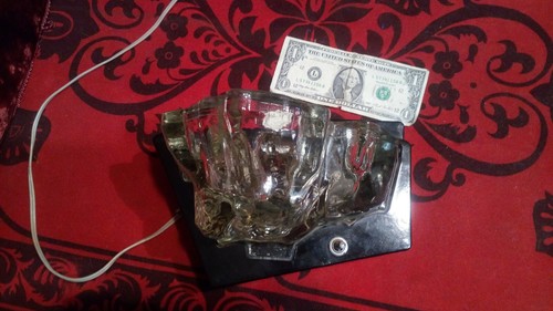 Vintage night lamp Flame - Crystal Made in the USSR in the 50s carbolite + glass - Picture 9 of 12