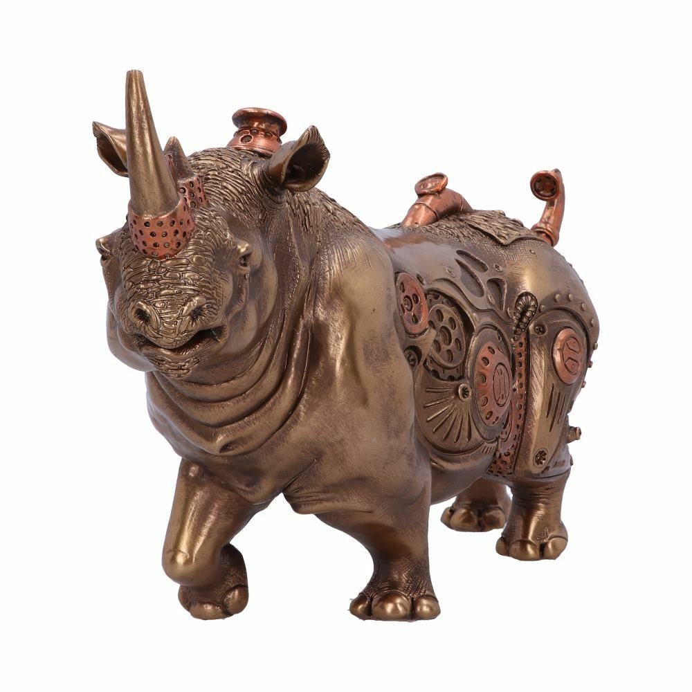 NEW Bronze effect Rhino Refined 29cm Length Figurine NEMESIS NOW ORNAMENT FUN