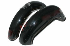 Pour royal enfield 350 Boue FENDER Set Noir Doré Doublure avant & Arrière Gec