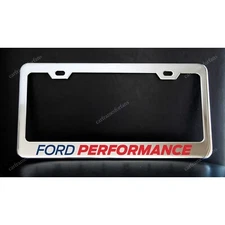 FORD PERFORMANCE License Plate Frame Custom Made of Chrome Plated Metal