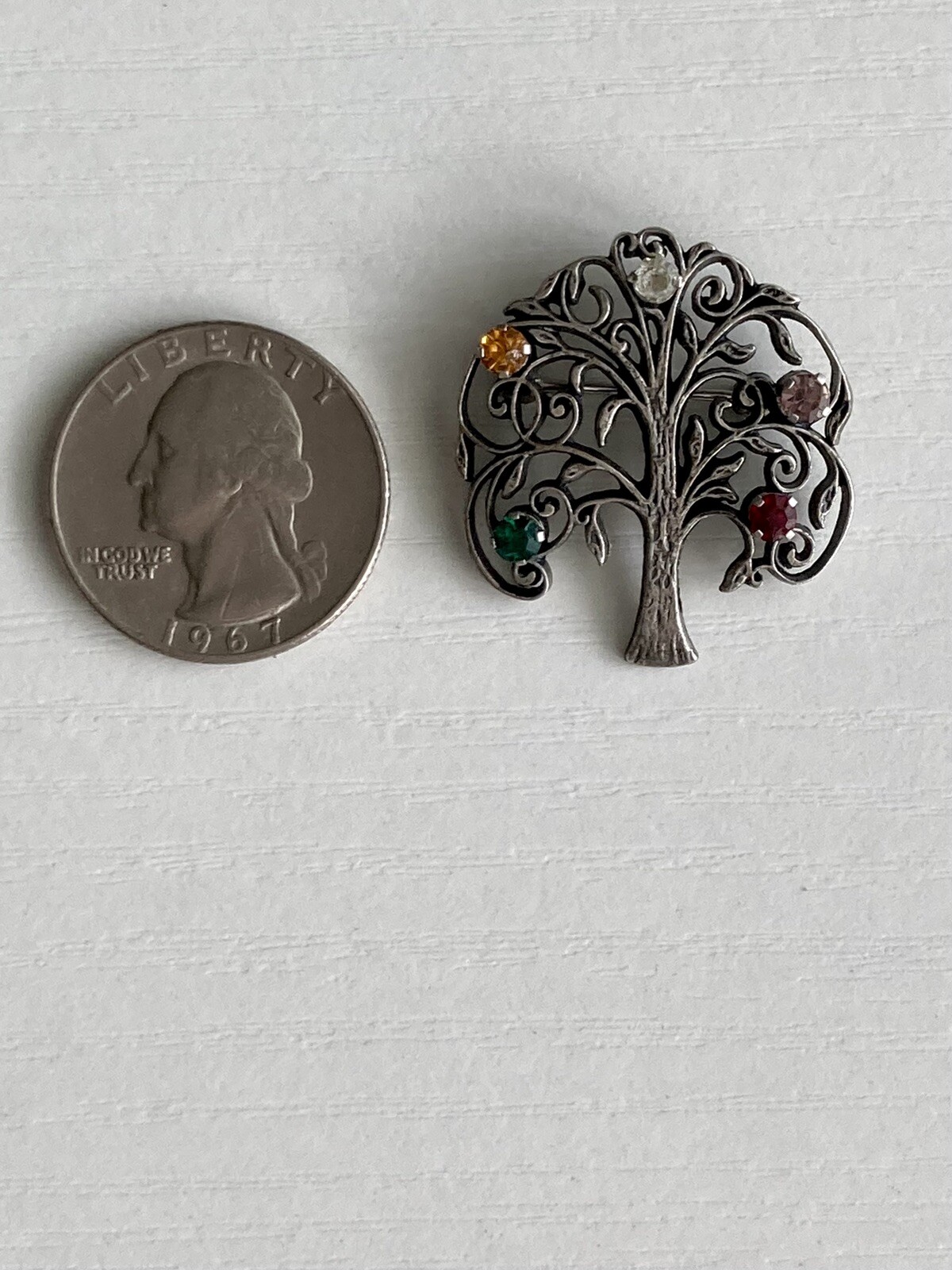 Anson Signed Sterling Silver 925 Multi Color Rhin… - image 3