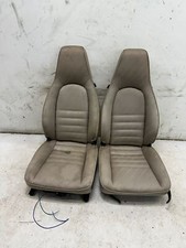 Porsche 944 Script Logo Tan Cloth Seats See Pics Turbo S S2 951 911 Fronts Oem