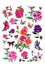 Éphémère Corps Bijoux Tatouage Jetable Tatouage Art Corporel Rose Modèle Fleur