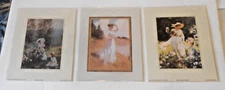 Vintage 1998 Art Resources Int'l Set of 3 Mat Framed Prints