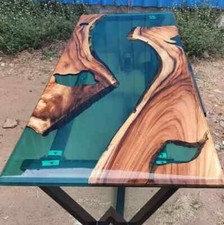 Trasparente Epossidica Tavolo – Lusso Legno & Resina Mobili– Fatto a Mano Cena