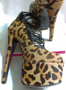 leopard pony hair shoes