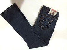 True Religion Dark Blue Straight Stella Stretchy Cotton Spandex Girls Jeans 12