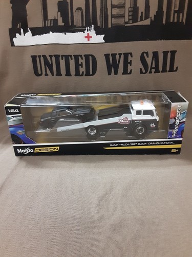 MAISTO DESIGN ELITE TRANSPORT RAMP TRUCK / 1987 BUICK GRAND NATIONAL 1/64 MIB - Picture 1 of 6