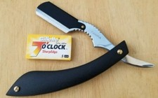 Barber Cut Throat Straight Razor Beard Shaving Knife Stainless Steel with Blades