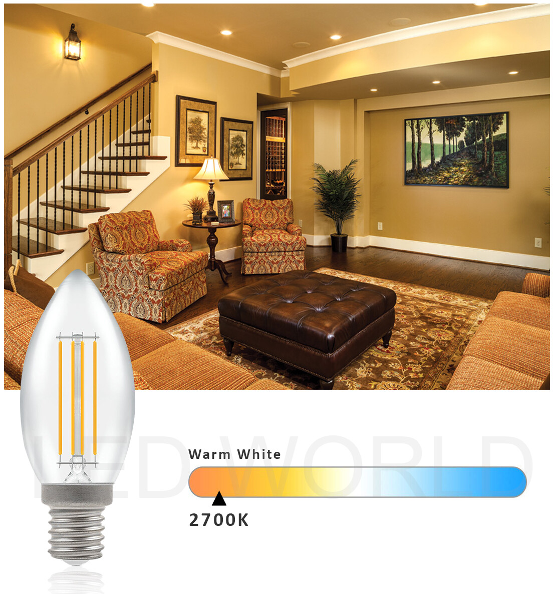 Dimmable LED Bulbs 40W 60W E14 B22 E27 Candle Golf Ball GLS Small Screw