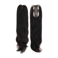 Topper for Women Top Piece Fine Mono System Human Remy Straight Hair #NC TP30