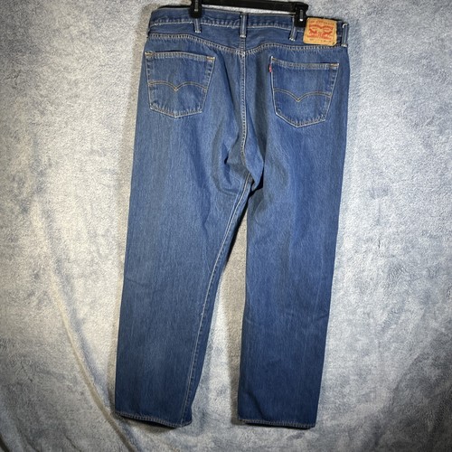 Levi's 501 Men's Button Fly Straight Leg 100% Cotton Jeans Tag Size 46 x 34** - Picture 13 of 17