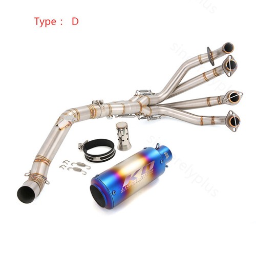 Silenciadores negros de tubo de enlace de cabezal sistema de deslizamiento de escape para Kawasaki Z900 2017-2025 - Imagen 5 de 12