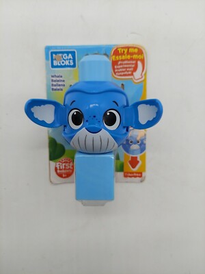 Mega Bloks First Builders Peek A Blocks Blue Ball WHALE NEW Sea Animal