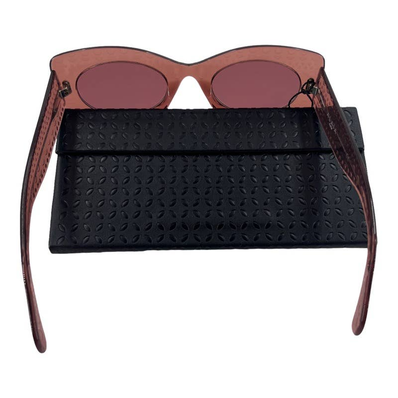 ALAÏA Italy Sunglasses Soft Round Studded Oval Neutral Pink  display picture 1