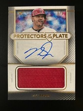 Mike Trout 2021 Topps Definitive Protectors Game Used Patch Autograph 3/5 Angels