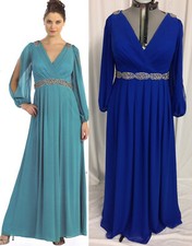 ROYAL FORMAL OCCASION MOTHER OF BRIDE GROOM DRESS WEDDING EVINING 2XL Fit 16