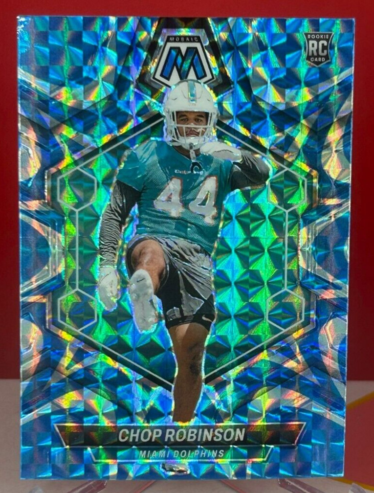 2024 Panini Mosaic - Rookies Reactive Blue Mosaic Prizm #321 Chop Robinson (RC)