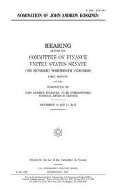 Nomination Of John Andrew Koskinen