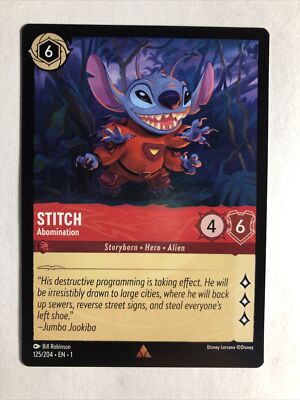 1x Lorcana Stitch Abomination NM/M Disney