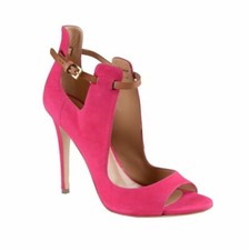 Dsquared Women's Suede Ankle Strap Open Toe Pump Heels Sz 6 7 7.5 8 8.5 9 9.5