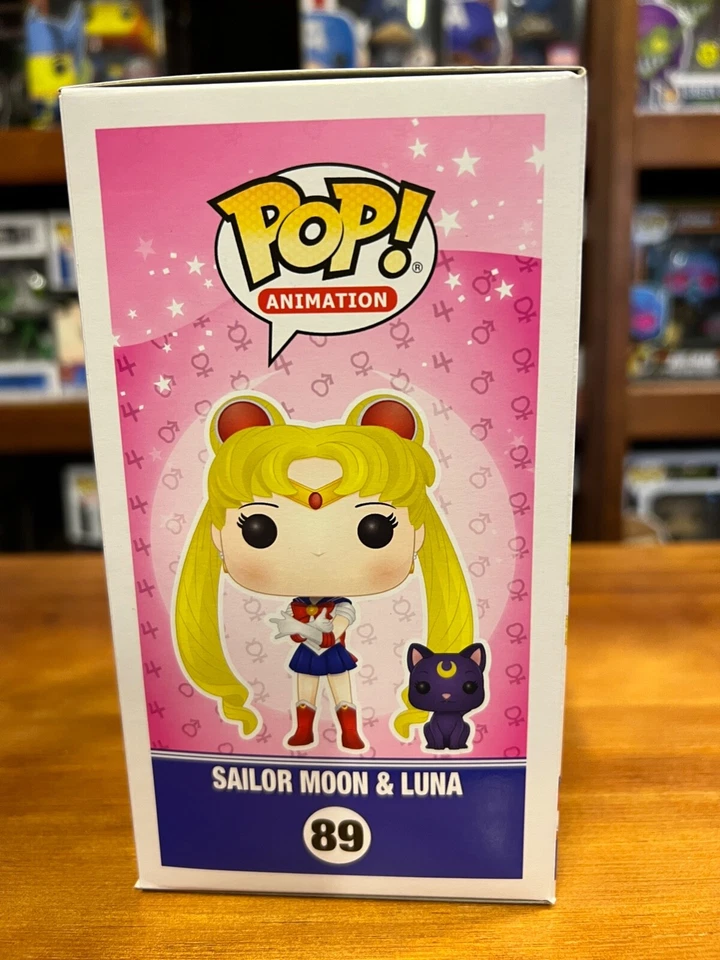 Pop Animation Sailor Moon and Luna GLITTER Funko Pop Vinyl EXPERT PACKAGING - Image 4 of 4