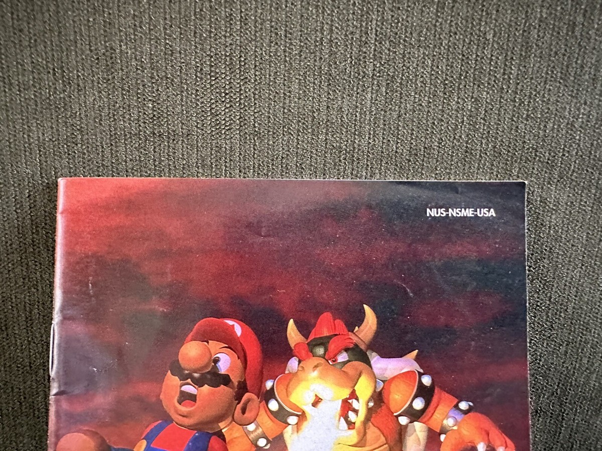 Super Mario 64 Nintendo 64 N64 Instruction Manual Booklet Guide