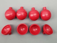 Hemisferios artesanales de bola aérea de fuegos artificiales de plástico rojo de 25 piezas de 1"