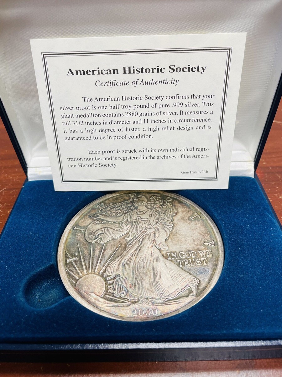 2327 切手 海外未使用 イヤーブック2000 2000 ( 1/2 Troy pound ) .999 Fine Silver AMERICAN EAGLE