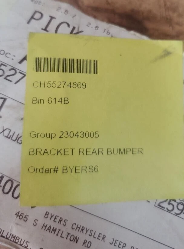 Soporte lateral parachoques trasero Mopar 55274869 nuevo, izquierdo, exterior Foto 2 de 2