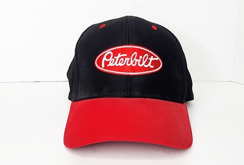 Peterbilt Truckers Ball Cap Hat Black and Red - Picture 3 of 9