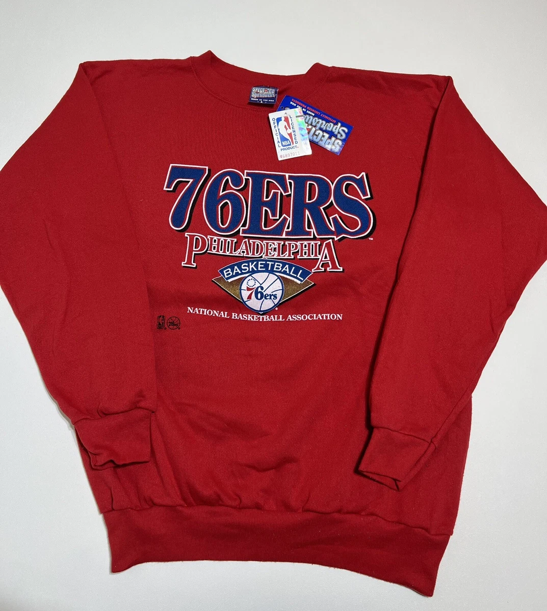 Vintage 80s 90s Philadelphia 76ers Sixers CrewNeck Sweatshirt NBA DEADSTOCK  | eBay