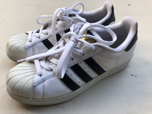 Men’s Adidas 3 Stripe Superstar Lace Up White Black Sneakers Shoes Size 6 - Picture 12 of 12