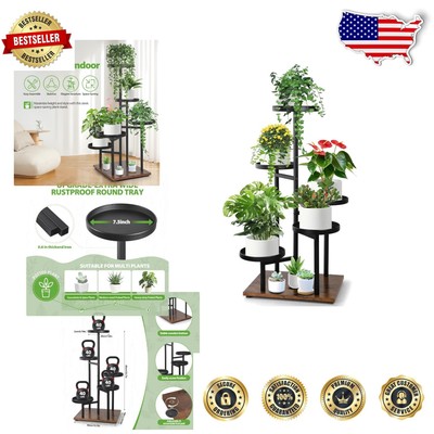 Modern 5 Tier Plant Stand - Waterproof and Durable Corner Shelf for Indoors