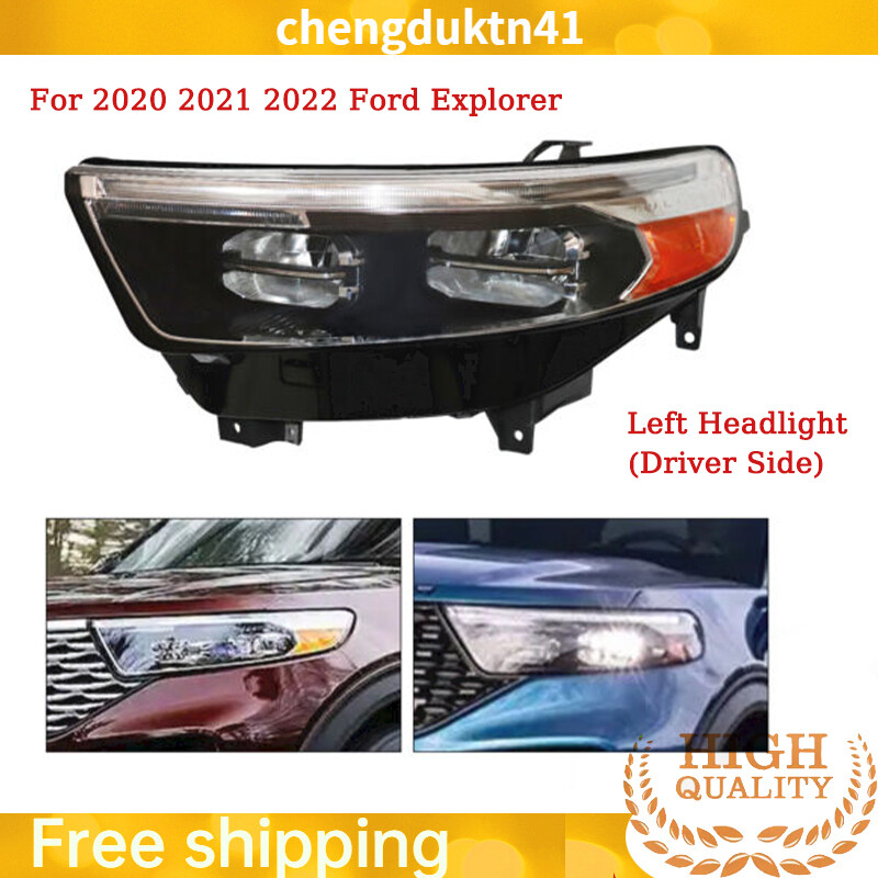 For 2020 2021 2022 Ford Explorer Headlight Left LH Driver Side Full LED Headlamp