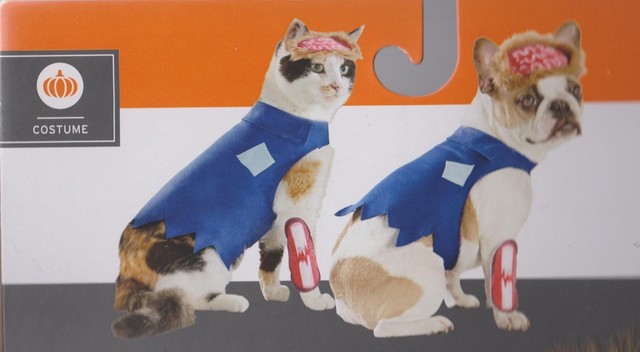 ZOMBIE PET COSTUME Dog Small Medium Large XL Pet Fancy Dress Disguise