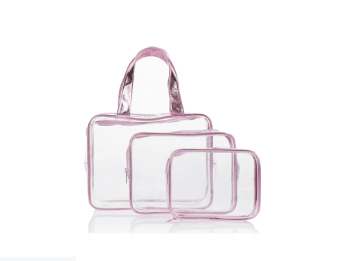 Bolsa de maquillaje transparente impermeable cosmética transparente PVC de viaje lavado - Imagen 8 de 43