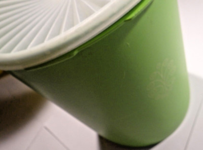 Vintage Tupperware Large Harvest Green Container with Sheer Lid 1960s Rare!