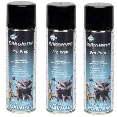 Fuchs Silkolene Pro Prep Maintain harte Oberfläche Conditioner Spray 500ml x 3