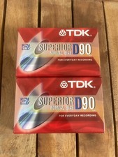 TDK Superior D90 Normal Bias 90min Cassettes Tapes Lot Of 2