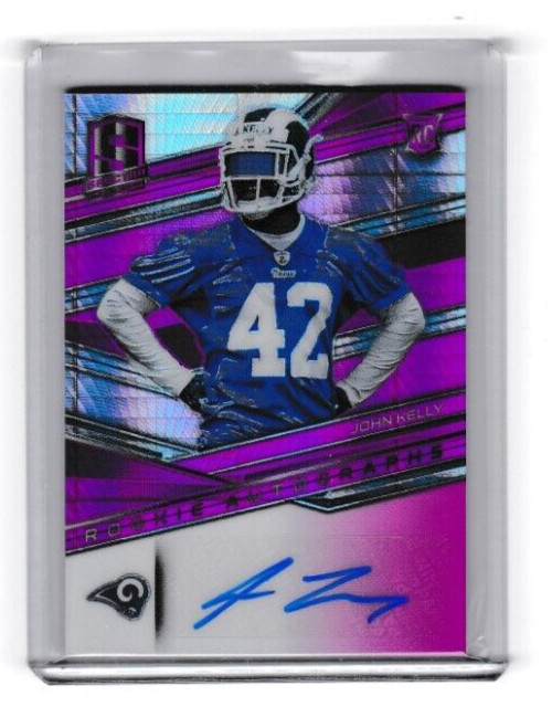 2018 Panini Spectra Pink Prizm John Kelly Auto RC 198 11/50