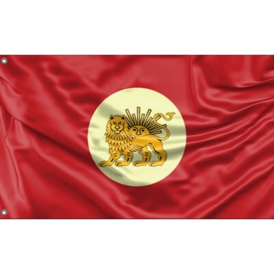 Mohammad Khan Qajar Flagge | einzigartiges Design, 3x5 Fuß / 90x150 cm, EU hergestellt