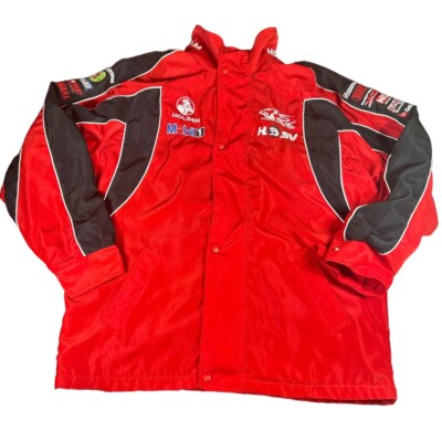 Holden Racing Team Red Black Full Zip Long Sleeve Racing Jacket Broken Zipper XL