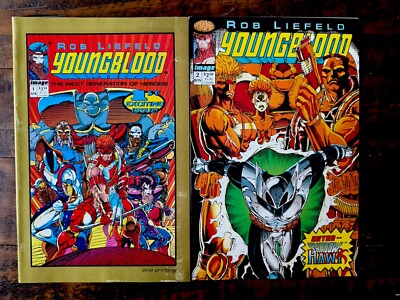 Youngblood #1 & 2 (Image Comics /Malibu Comics 1992) Lot of first 2 issues.
